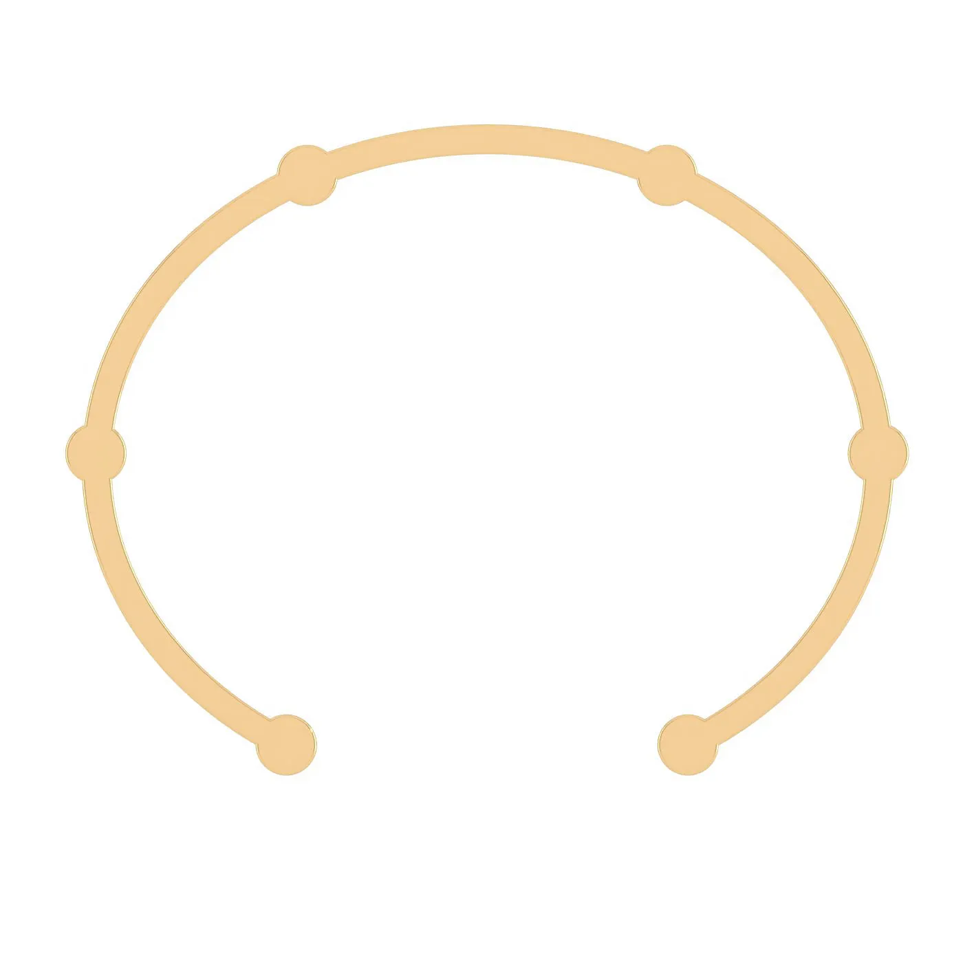 Open Gear Bangle | Yellow Gold