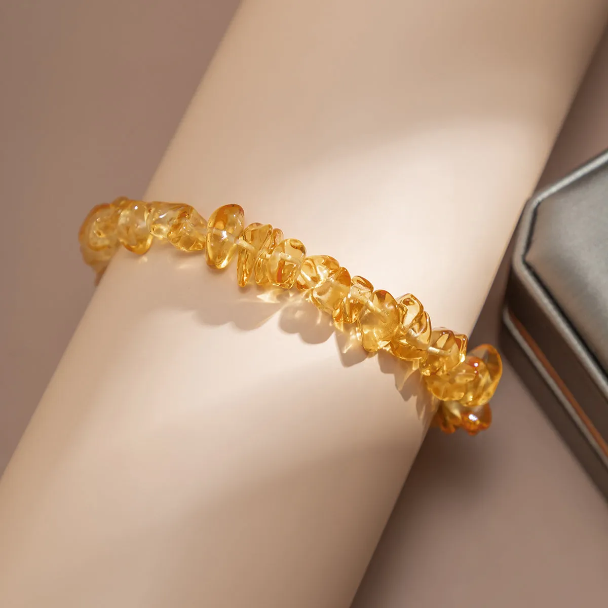 Orange Resin Stretch Bracelet