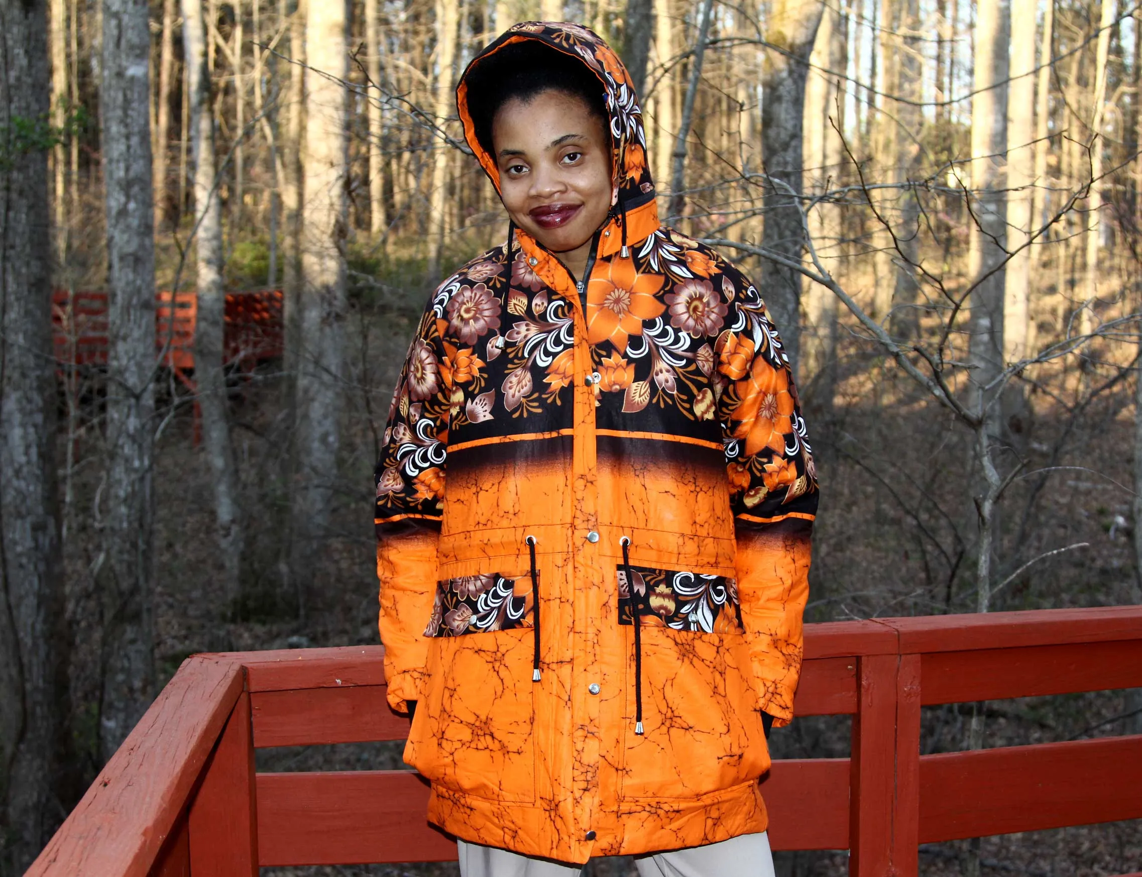Orangefloral Women's Culture Jacket