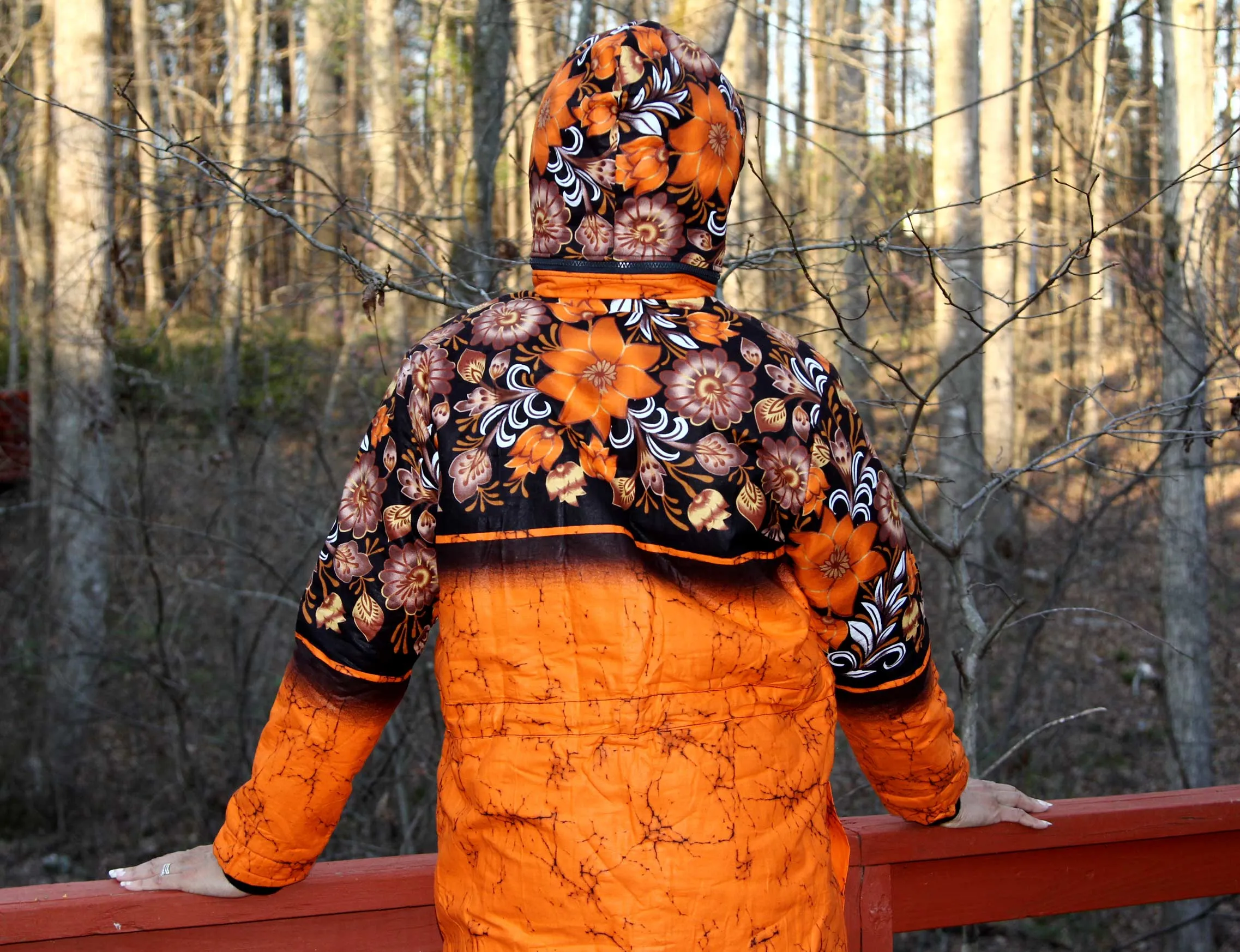 Orangefloral Women's Culture Jacket