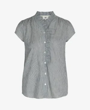 ORGANIC COTTON CREASED SHEER SHIRT