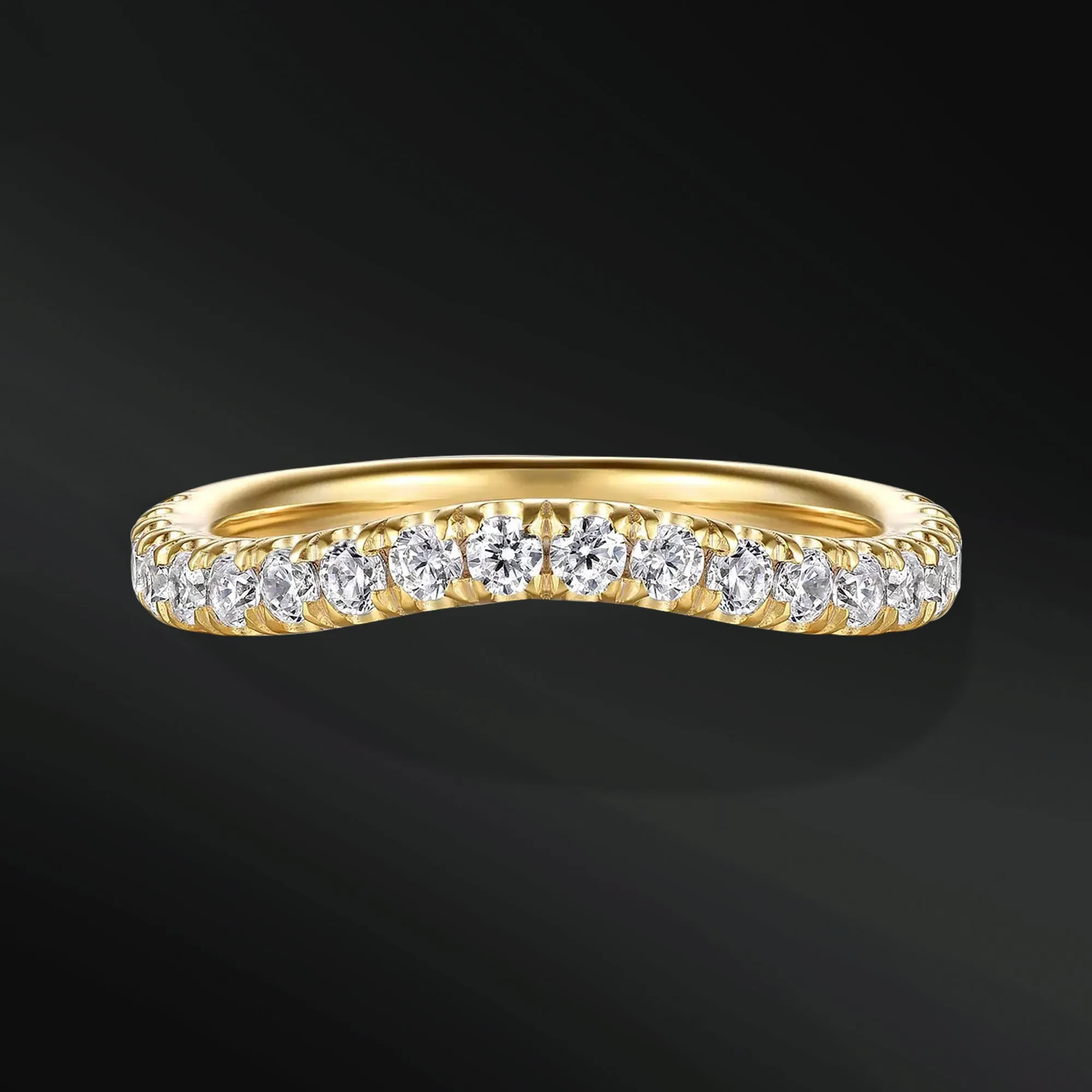 Oval Star - Ring Set for Women | 2 CT Oval Certified Moissanite Engagement Ring | Natural Meteorite Inlay | Halo Design