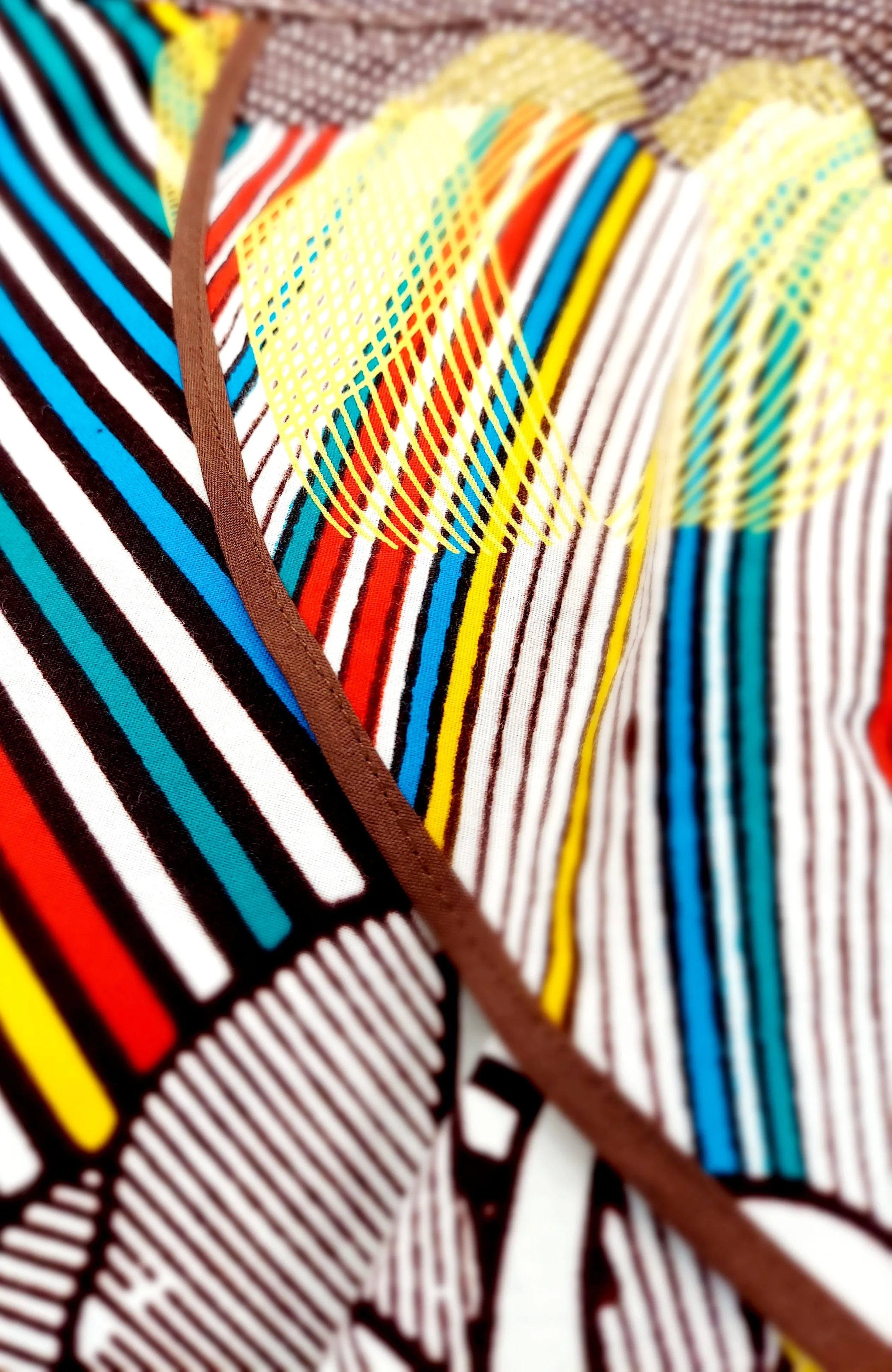 Pants African Print Ruffle