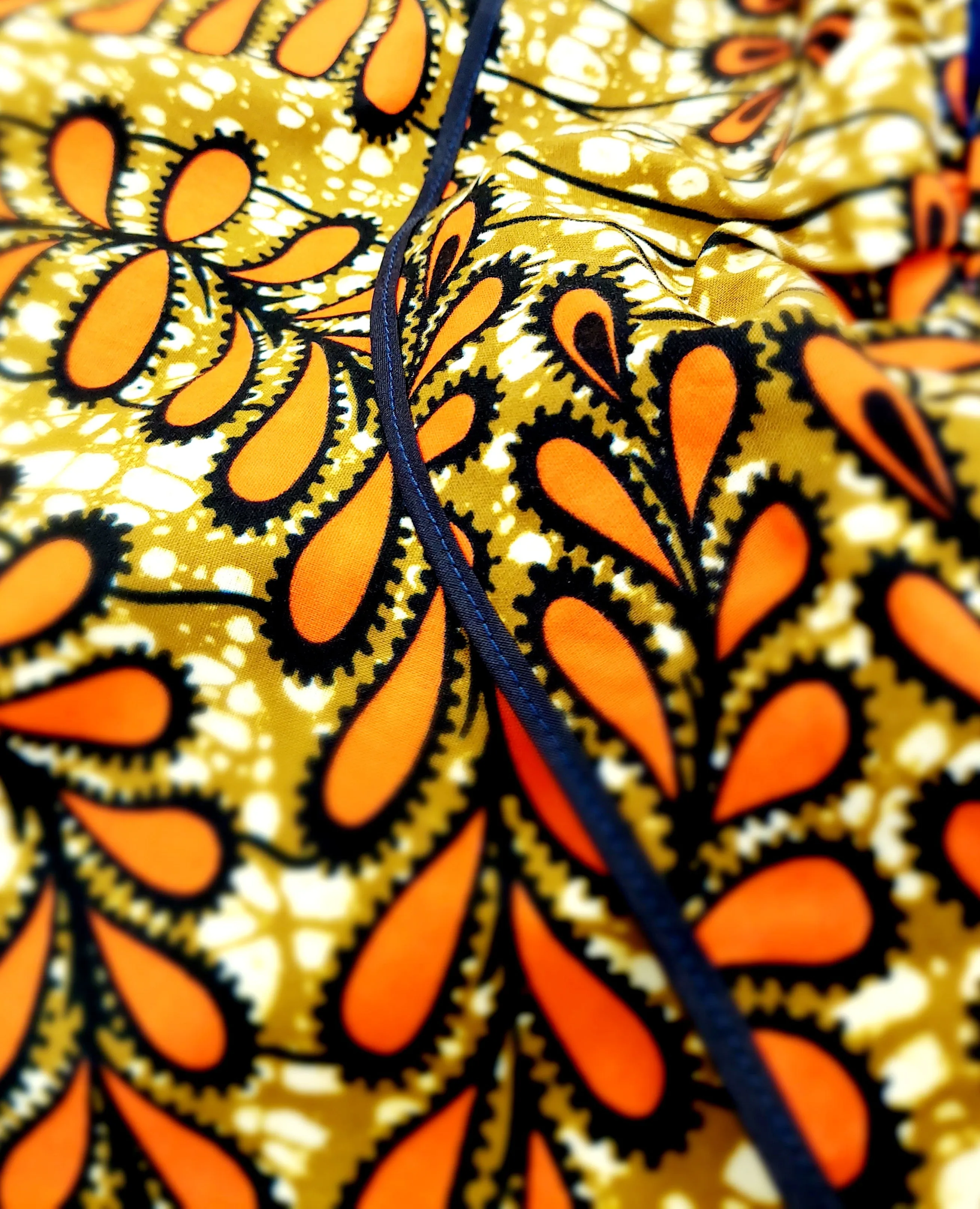 Pants African Print Ruffle
