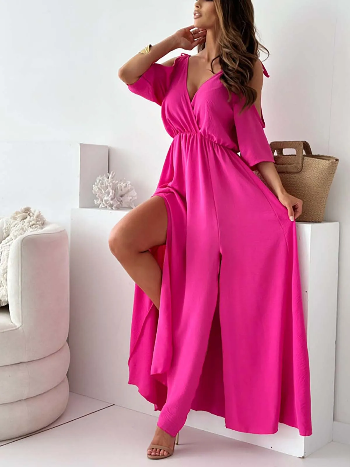 Patricia® | Elegant Dress With V-Neck And Side Slit