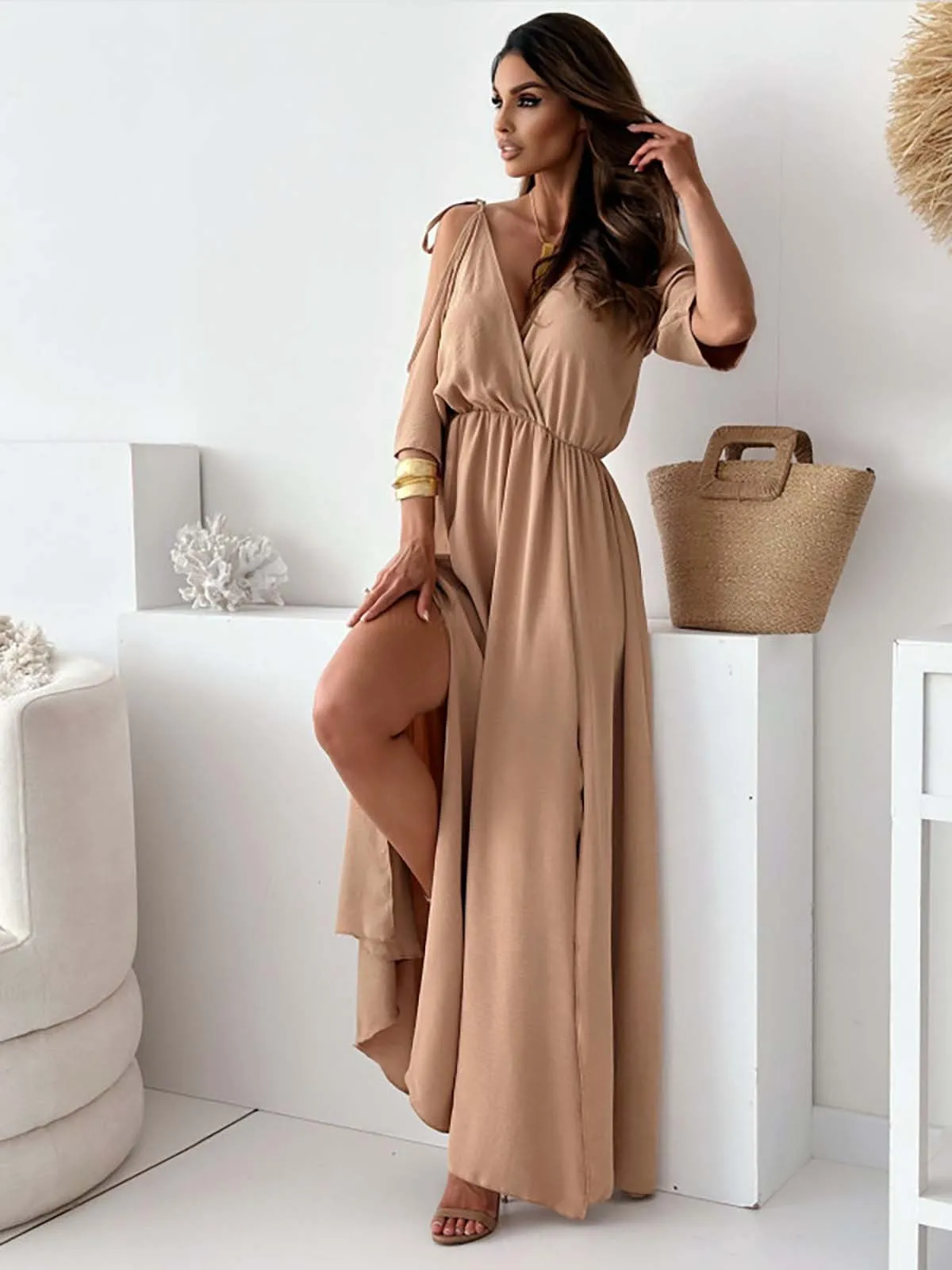 Patricia® | Elegant Dress With V-Neck And Side Slit
