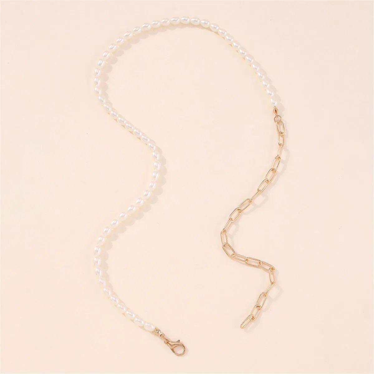 Pearl & 18K Gold-Plated Chain Necklace