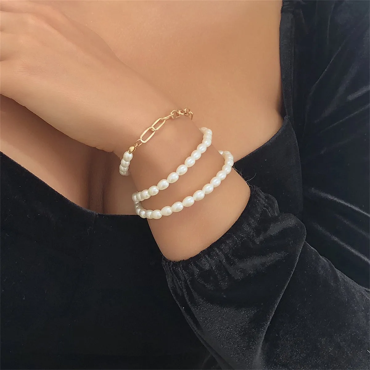 Pearl & 18K Gold-Plated Chain Necklace
