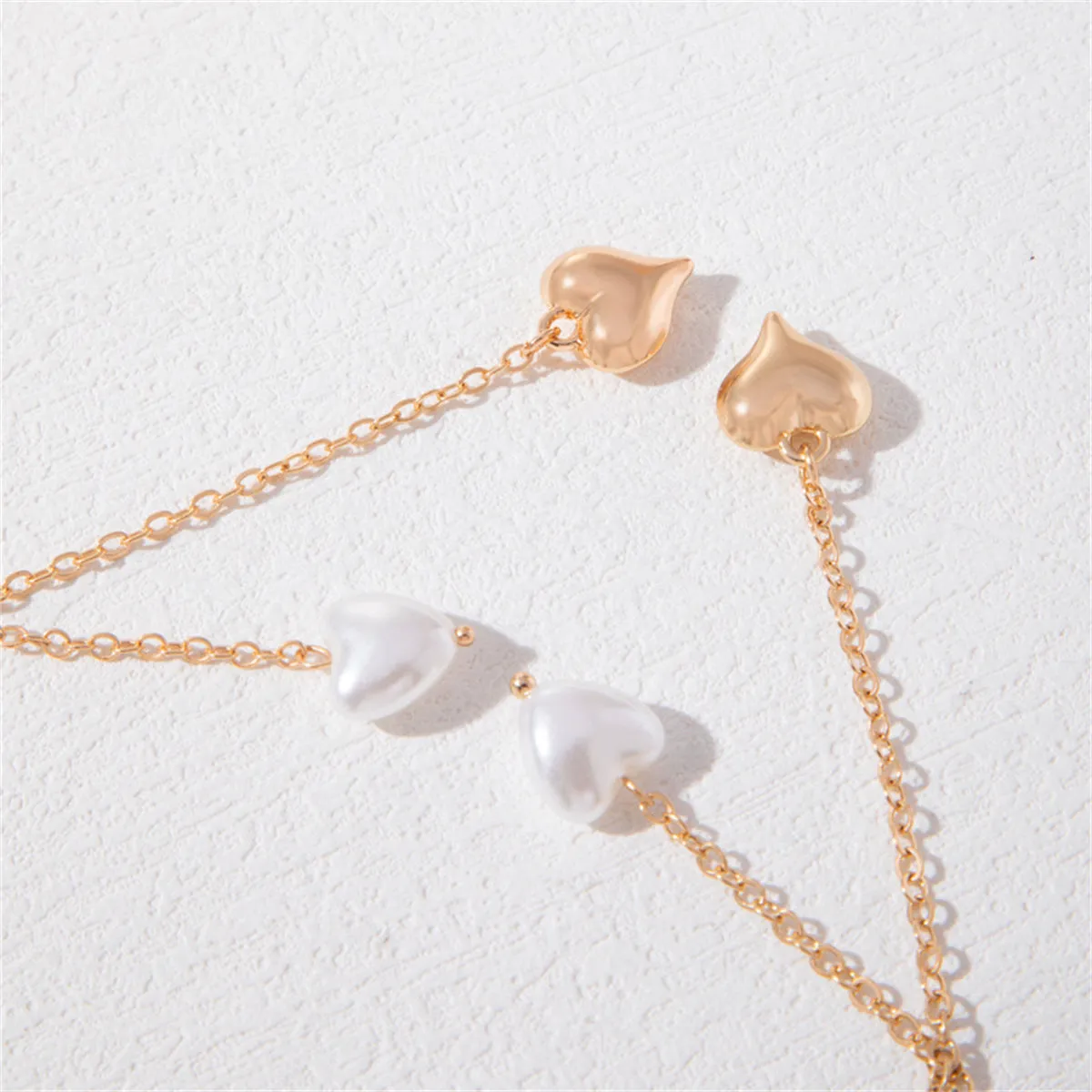 Pearl & 18K Gold-Plated Heart Tassel Drop Earrings