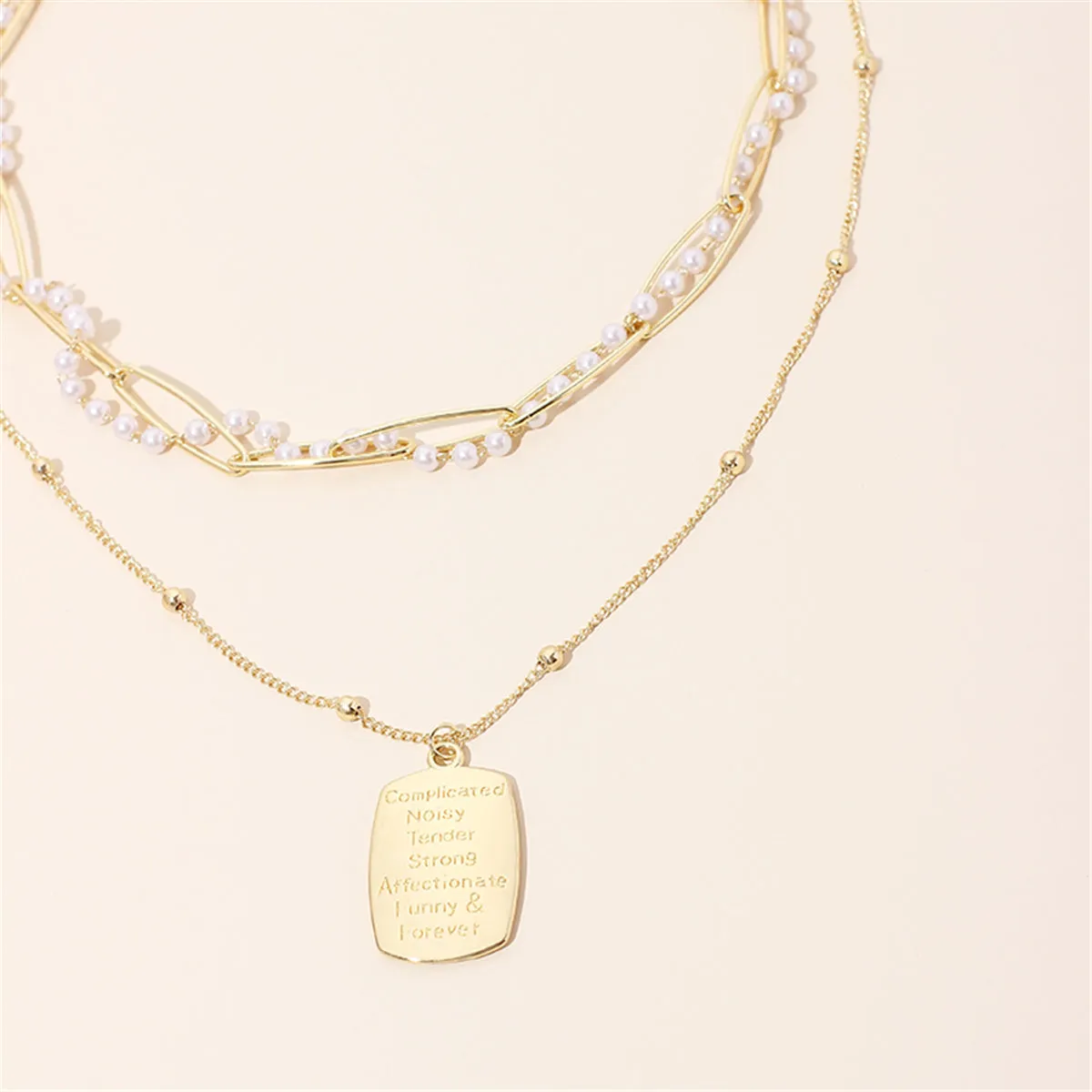 Pearl & 18K Gold-Plated 'Mother & Daughter' Pendant Necklace Set