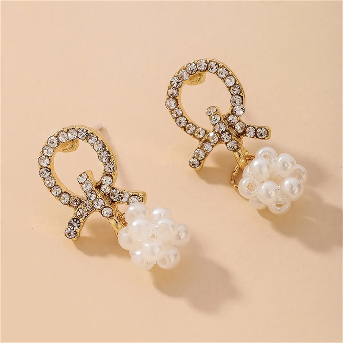 Pearl & Cubic Zirconia 18K Gold-Plated Balloon Drop Earrings