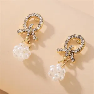Pearl & Cubic Zirconia 18K Gold-Plated Balloon Drop Earrings