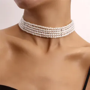 Pearl & Silver-Plated Strand Choker