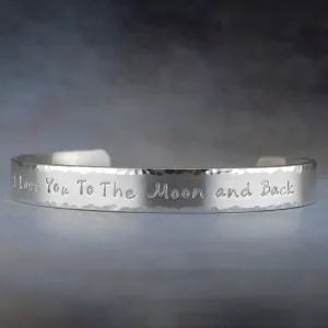 Personalized sterling silver cuff bracelet for her