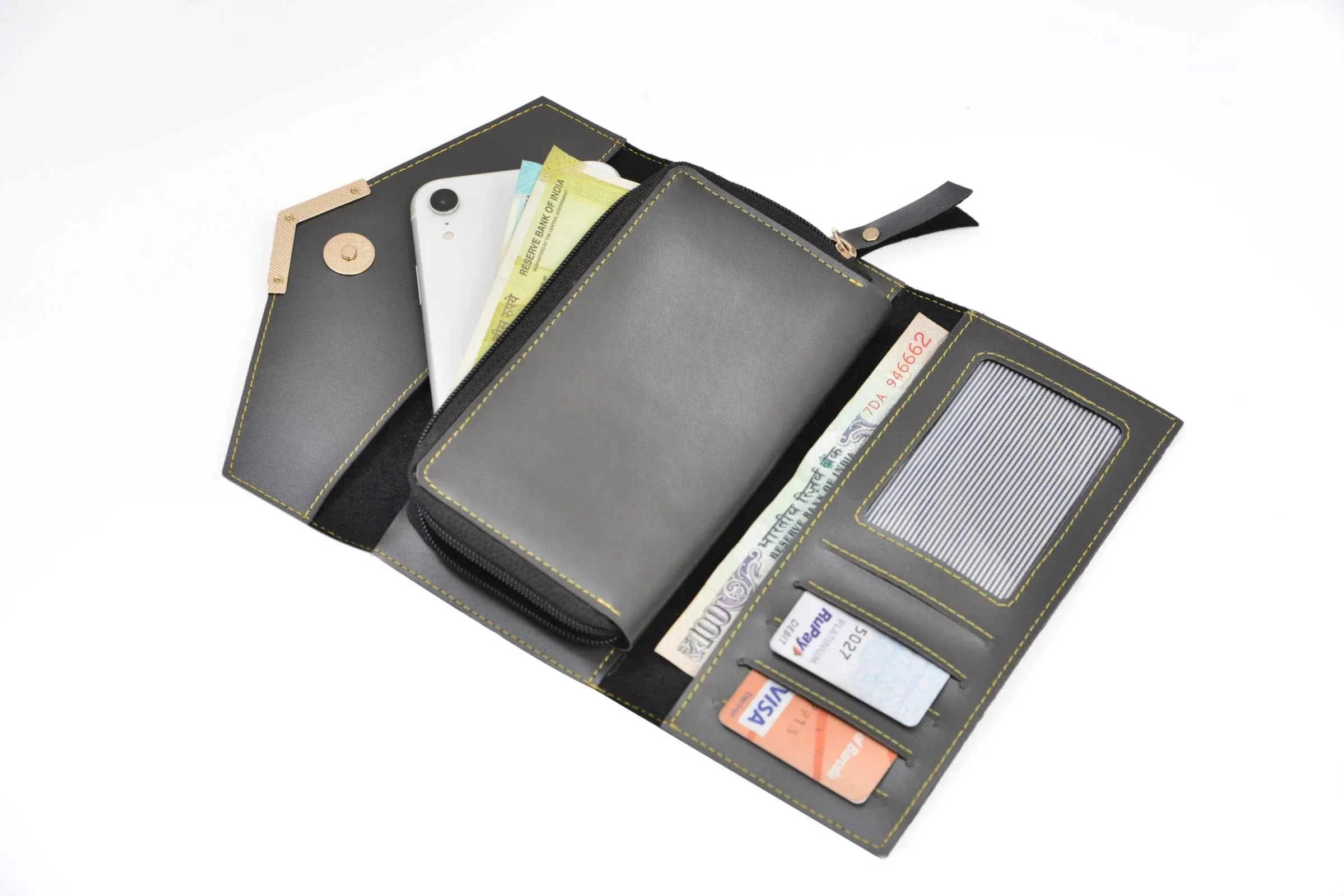 Personalized Stylish Lady Wallet - Grey