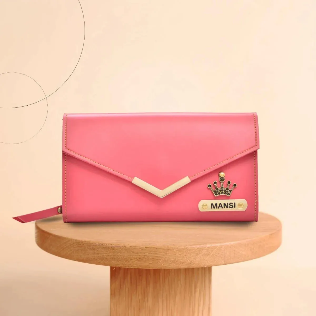 Personalized Stylish Lady Wallet - Pink
