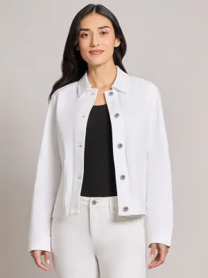Petite Patch Pocket Denim Jacket, Soft White