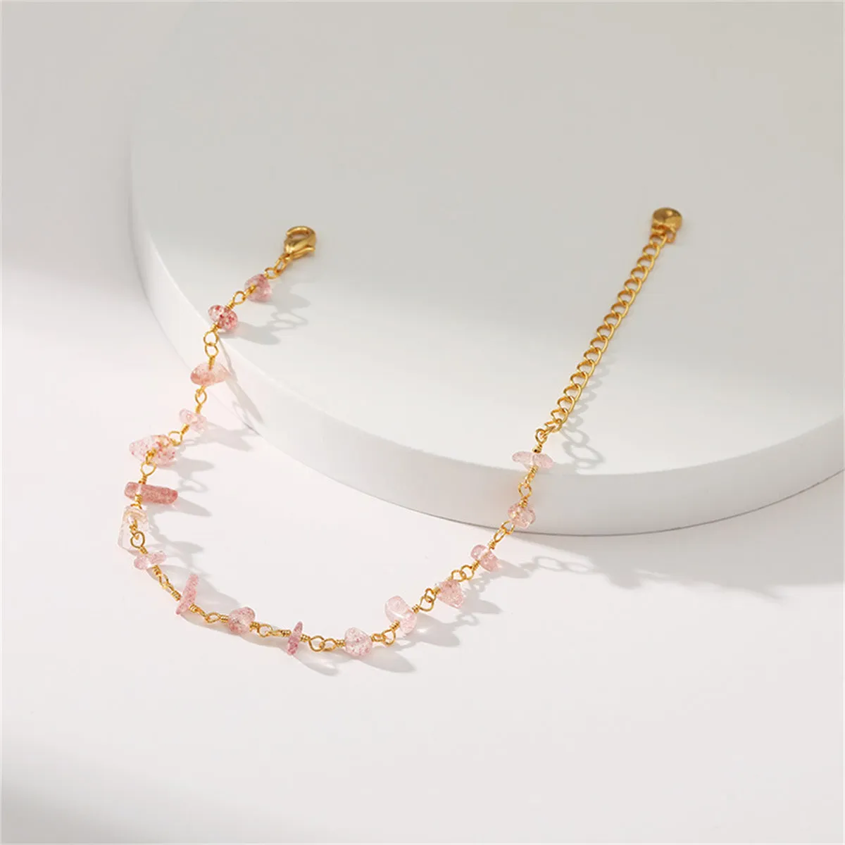 Pink Resin & 18K Gold-Plated Bracelet