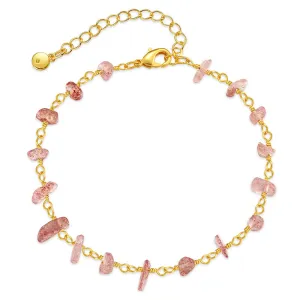 Pink Resin & 18K Gold-Plated Bracelet