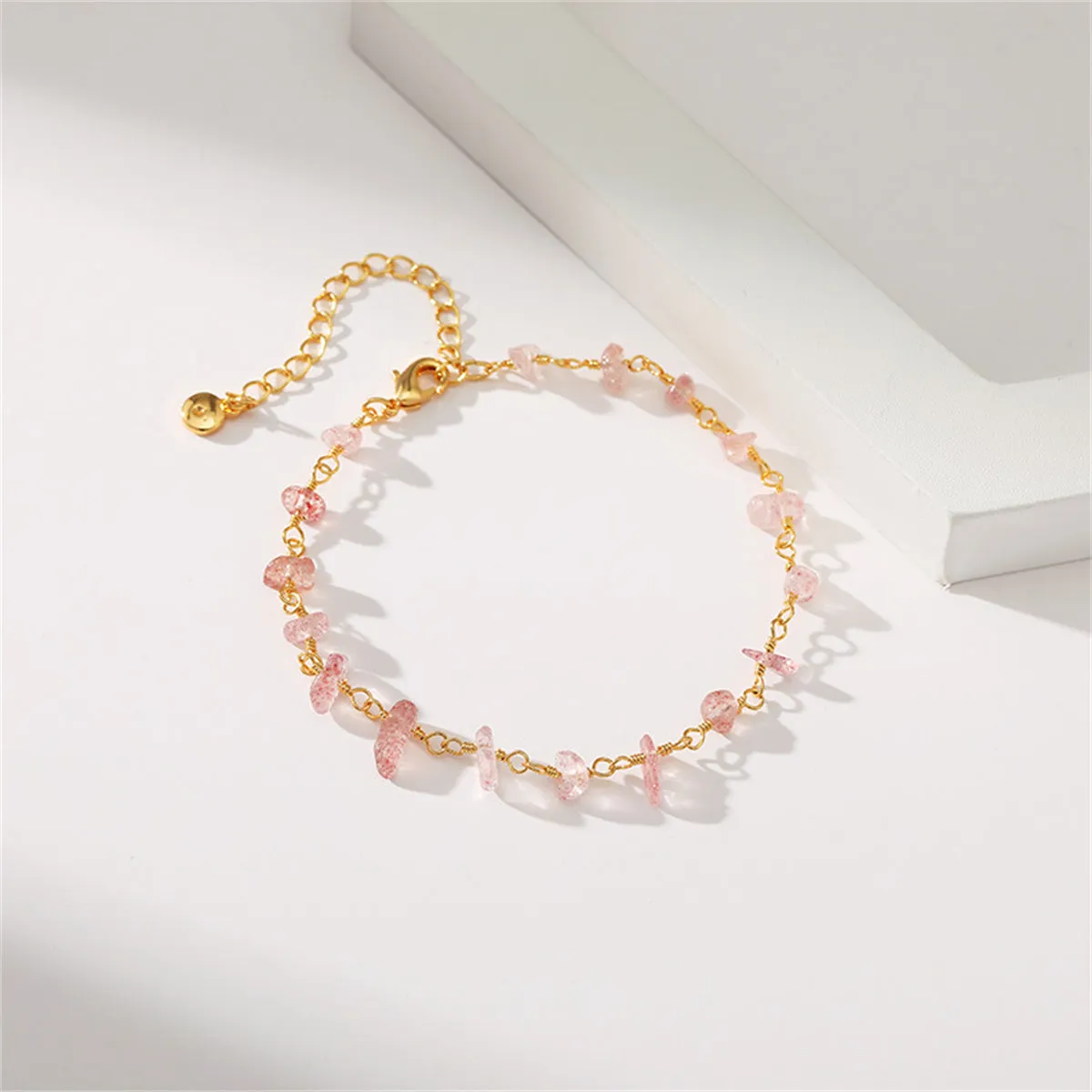 Pink Resin & 18K Gold-Plated Bracelet