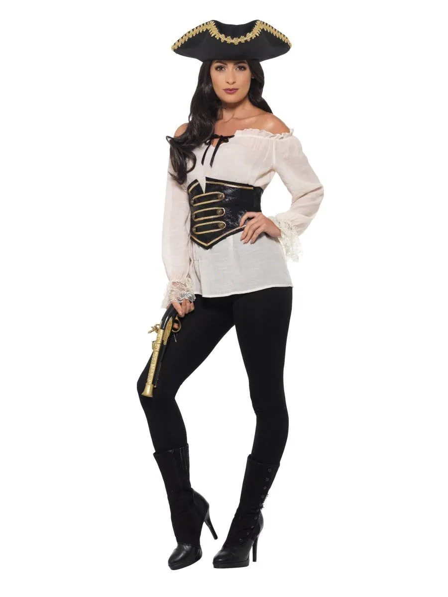 Pirate Shirt Ivory Deluxe Adult Women's Costume