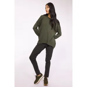 Pistache Rib Trim Sweater