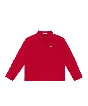 PIV'VEE Long Sleeve PK Shirt - Cherry Red