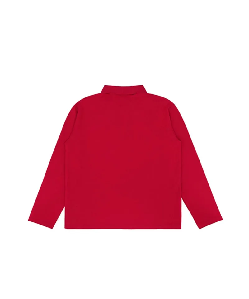 PIV'VEE Long Sleeve PK Shirt - Cherry Red