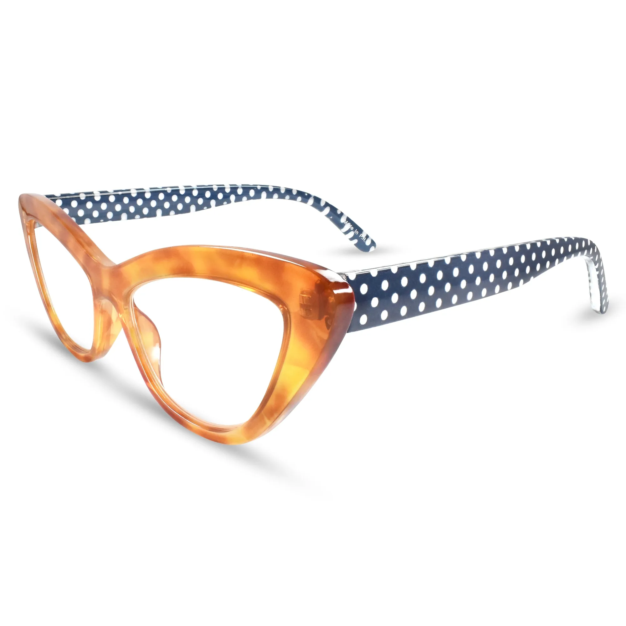Polka Dots Cat Eye Reading Glasses | R-866
