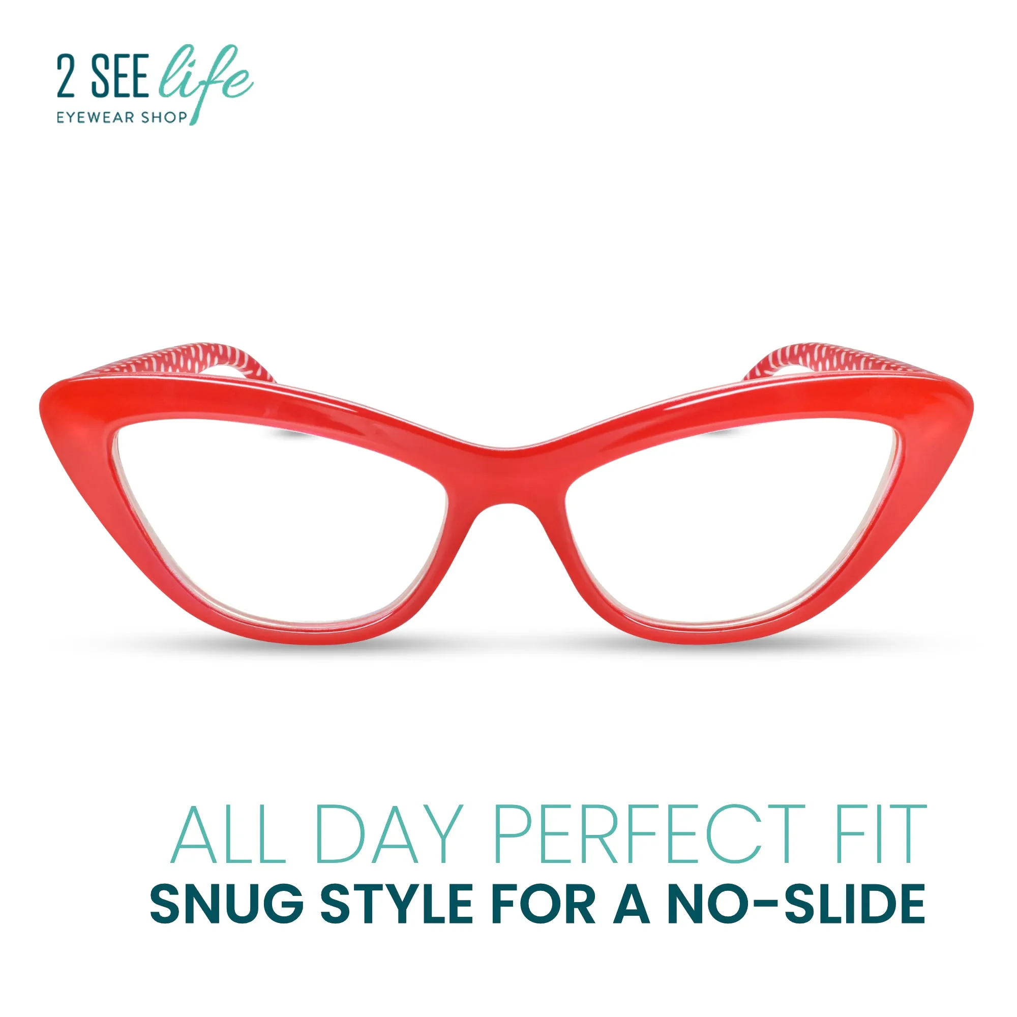 Polka Dots Cat Eye Reading Glasses | R-866