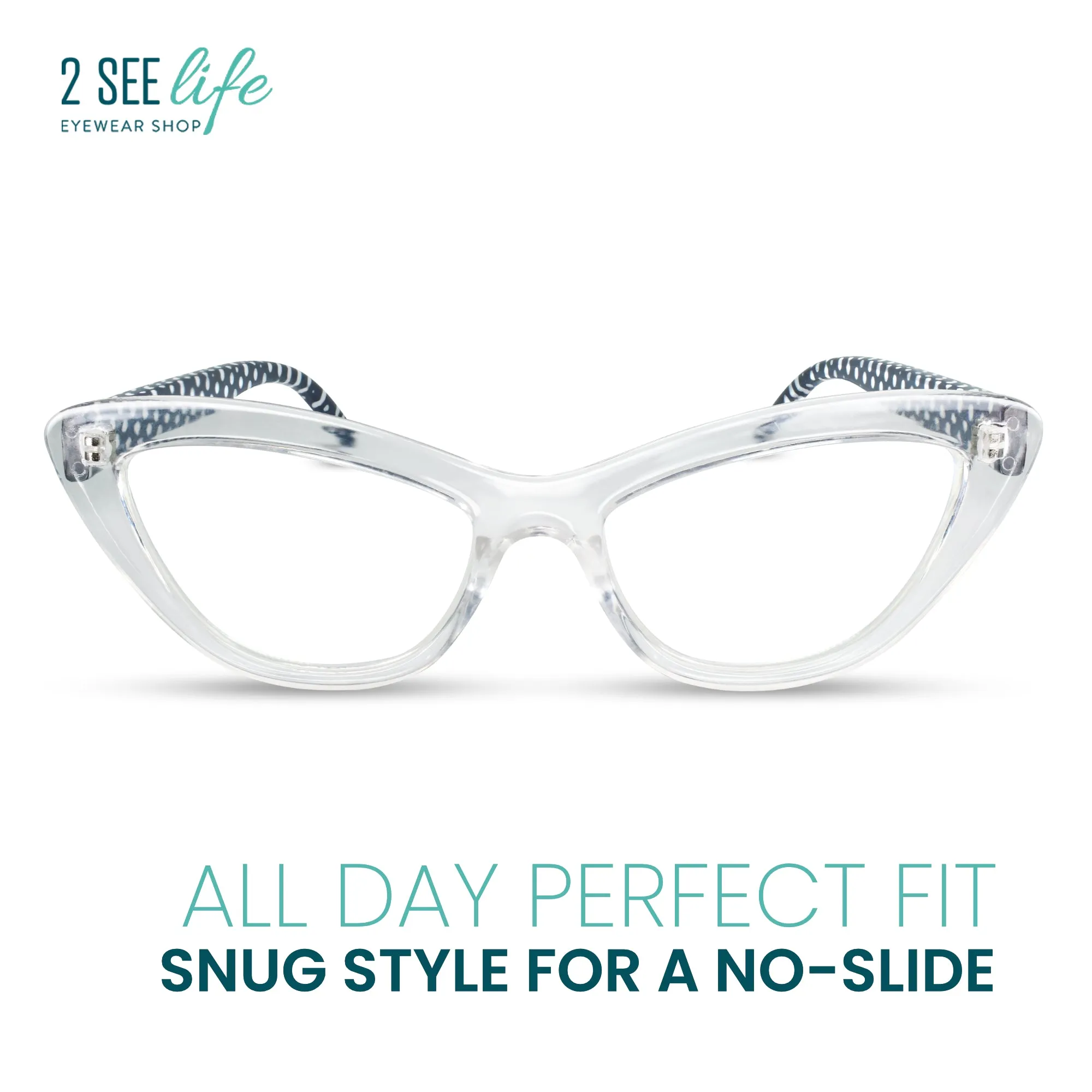 Polka Dots Cat Eye Reading Glasses | R-866