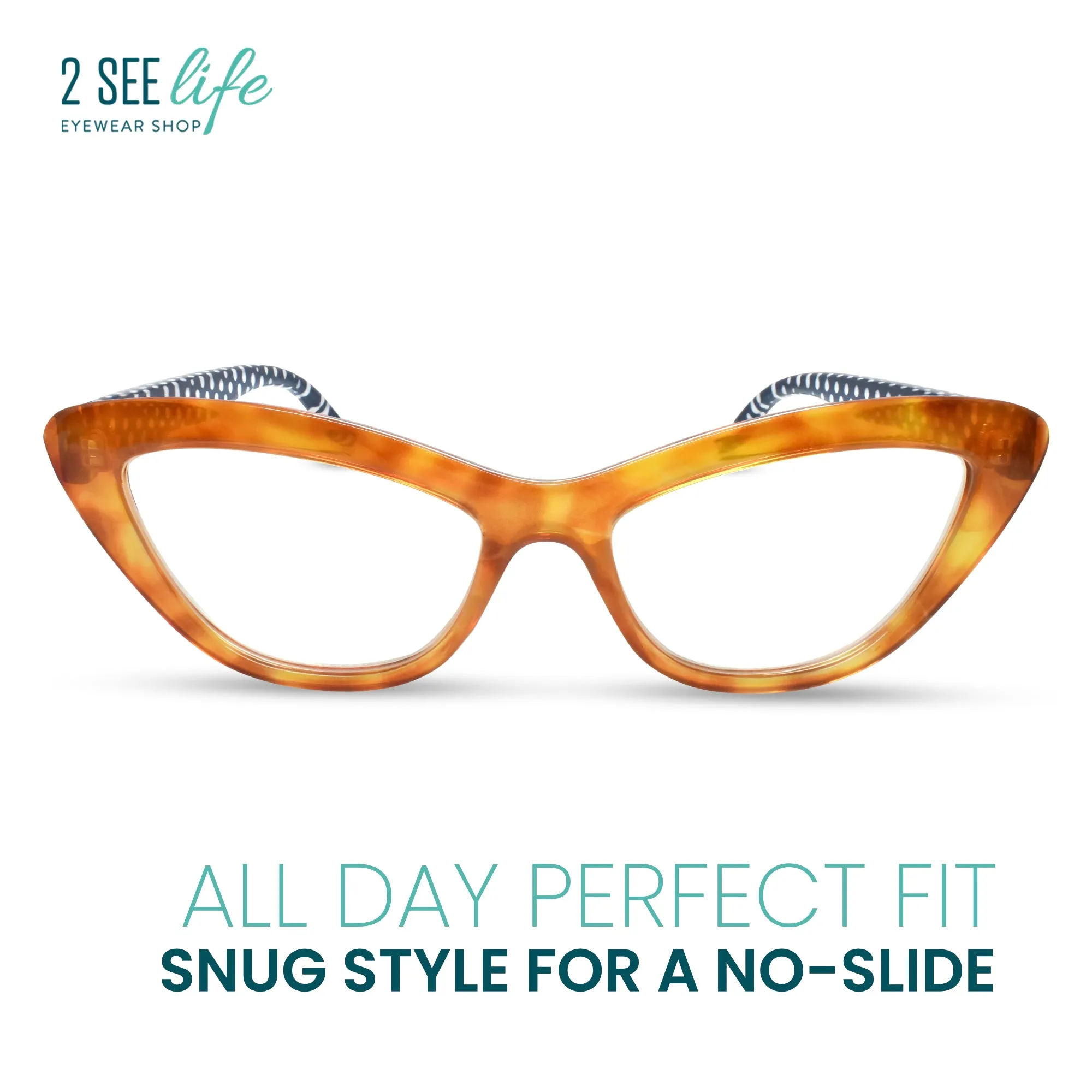 Polka Dots Cat Eye Reading Glasses | R-866