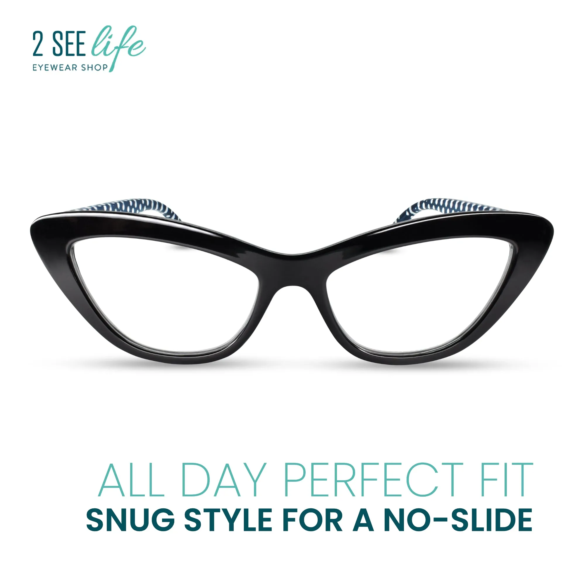 Polka Dots Cat Eye Reading Glasses | R-866