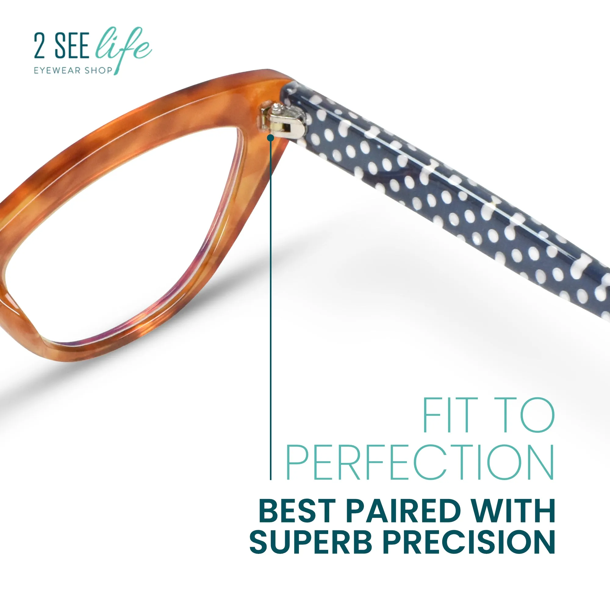 Polka Dots Cat Eye Reading Glasses | R-866