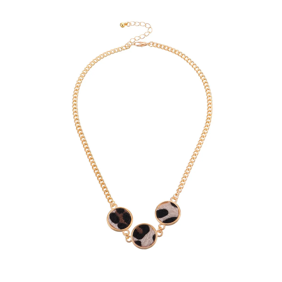 Polystyrene & 18K Gold-Plated Tri-Round Pendant Necklace