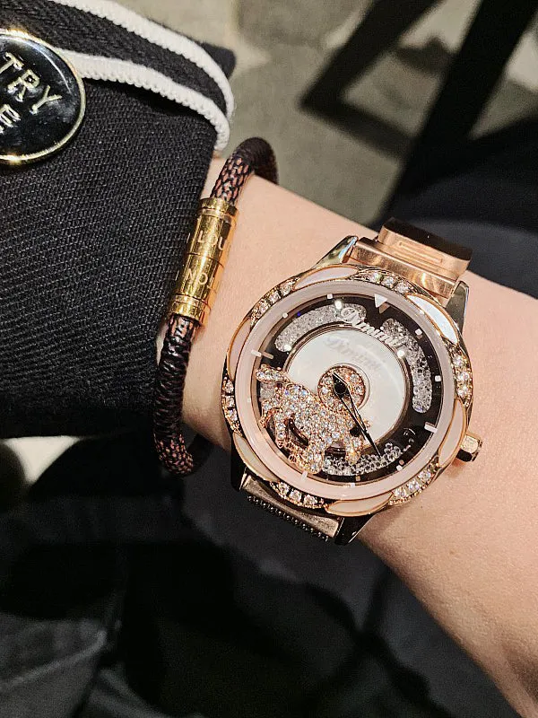 Pony Pattern Stain Steel Women's Watch
