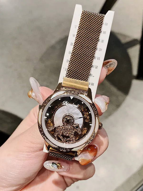 Pony Pattern Stain Steel Women's Watch