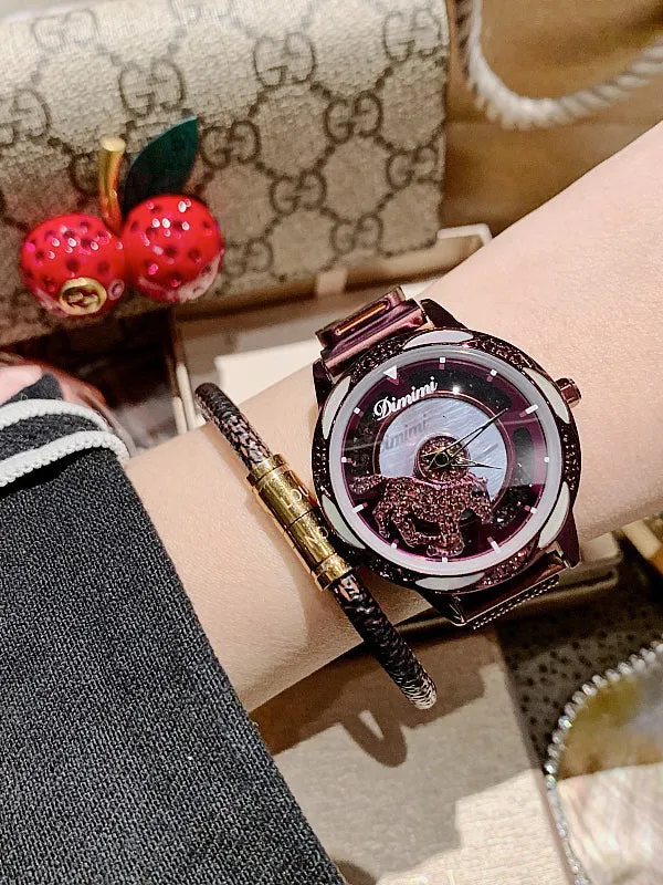 Pony Pattern Stain Steel Women's Watch