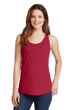 Port & Company Women's Core Cotton Tank Top.  LPC54TT Red