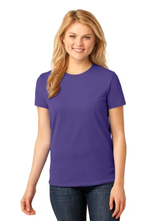 Port & Company Women's Core Cotton Tee. LPC54 Purple