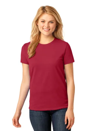 Port & Company Women's Core Cotton Tee. LPC54 Red