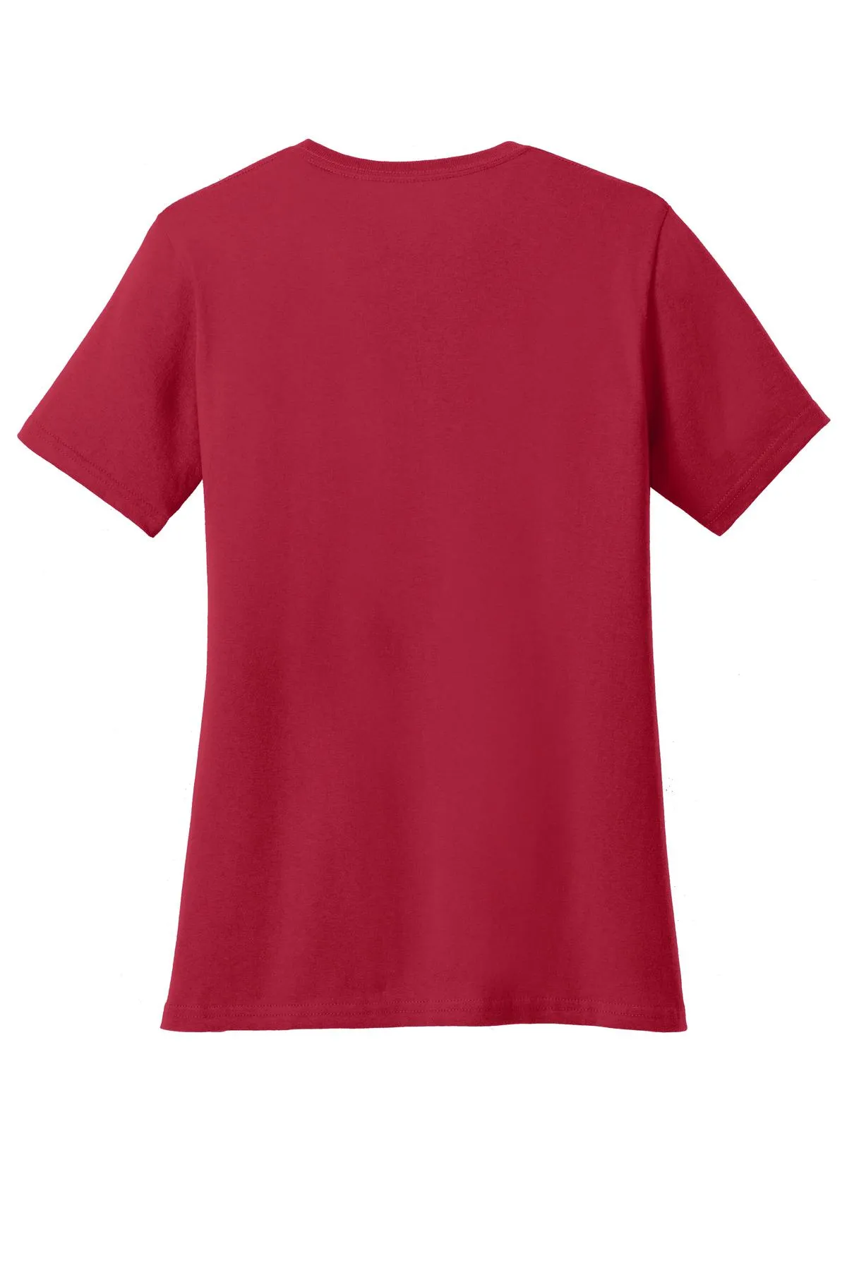 Port & Company Women's Core Cotton V-Neck Tee. LPC54V Red