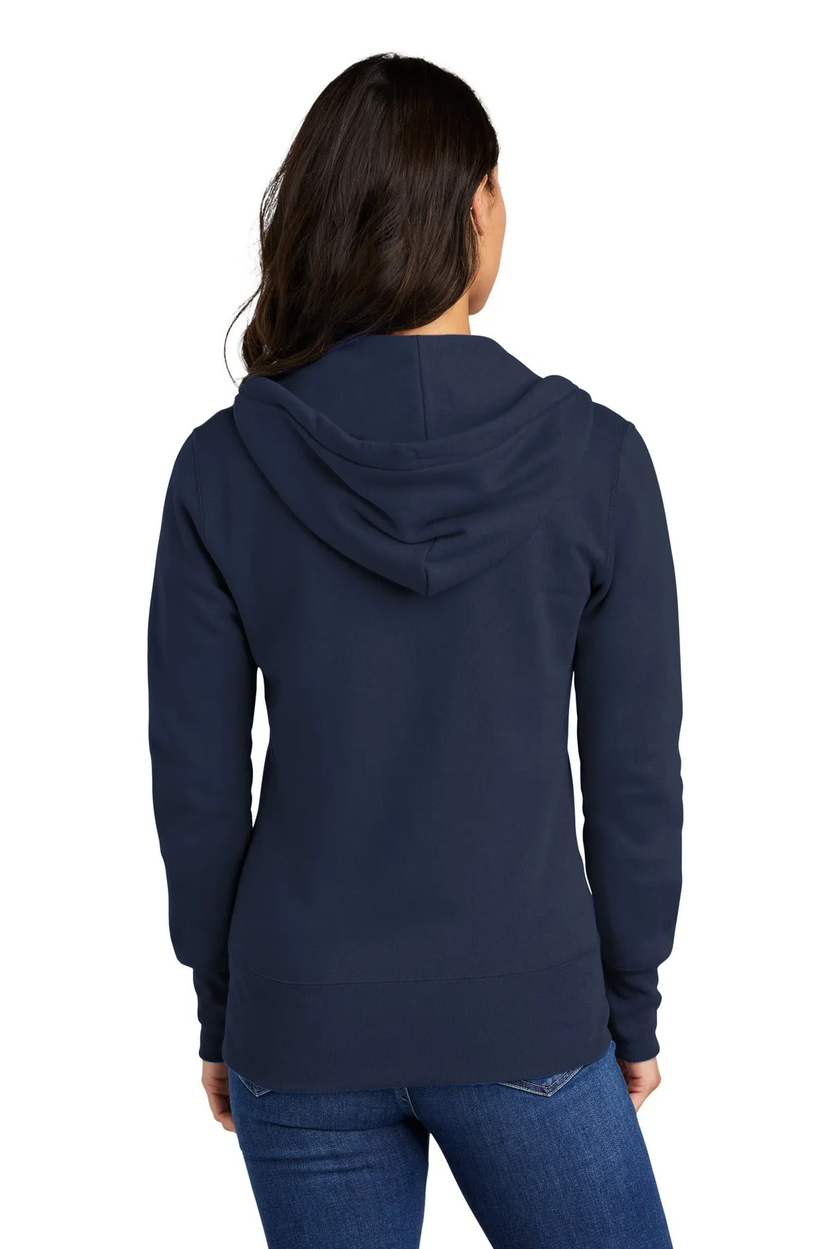 Port & Company Women's Core Fleece Full-Zip Hooded Sweatshirt. LPC78ZH Navy