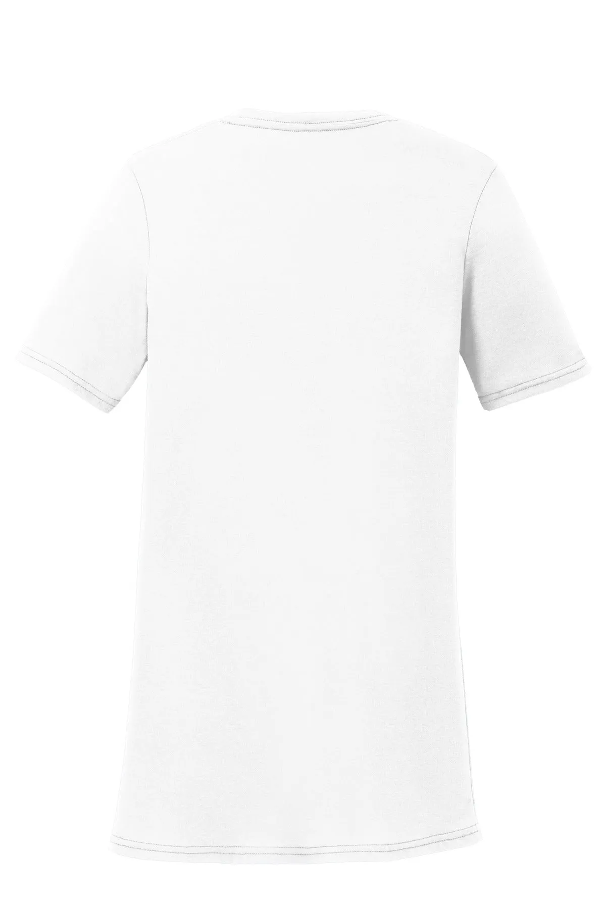 Port & Company Women's Performance Blend V-Neck Tee. LPC381V White