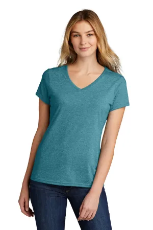 Port & Company  Women's Tri-Blend V-Neck Tee. LPC330V Vivid Teal Heather