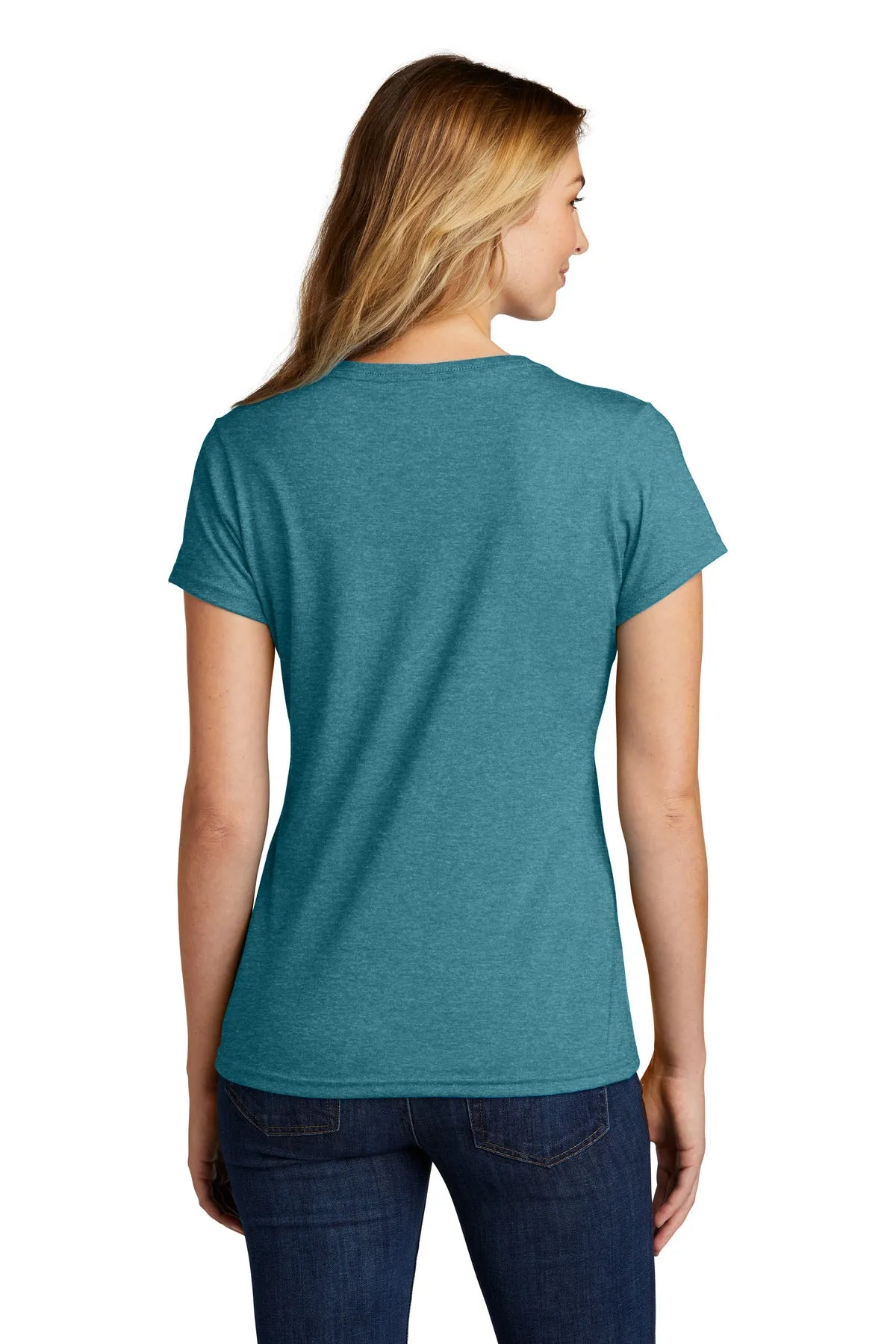 Port & Company  Women's Tri-Blend V-Neck Tee. LPC330V Vivid Teal Heather