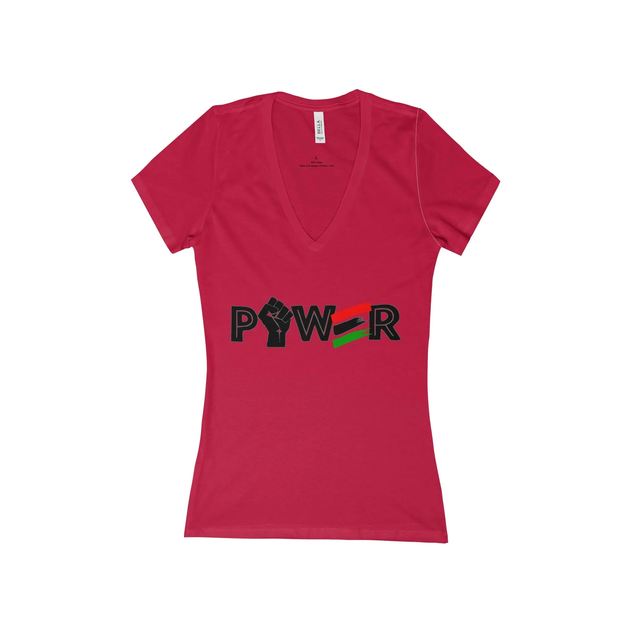 POWER Women's Deep V-Neck T Shirt
