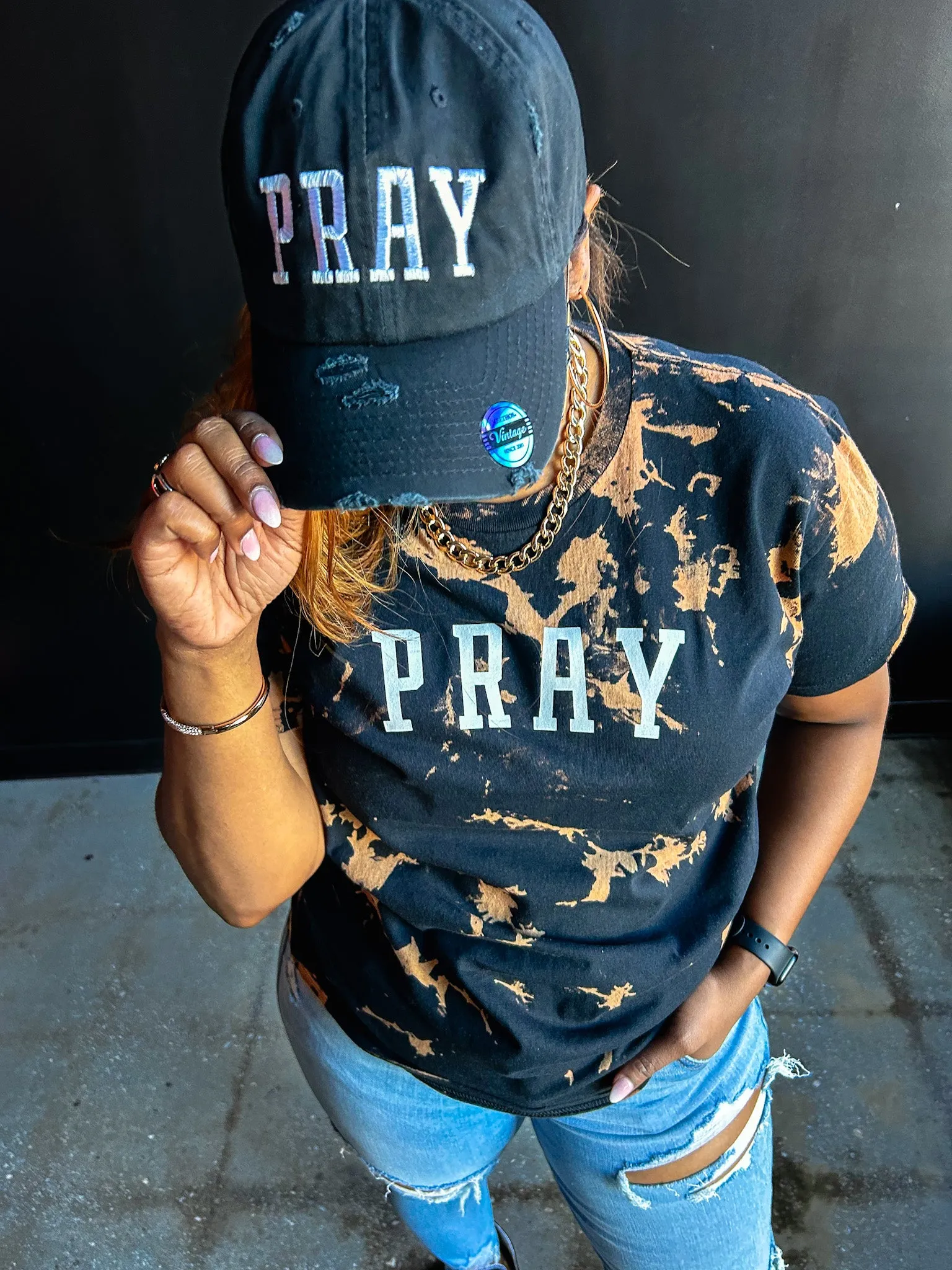 Pray (Bleach Washed) Adult Box T-Shirt