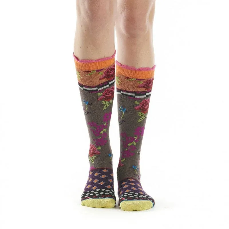 Precious Floral Knee High Socks for Her