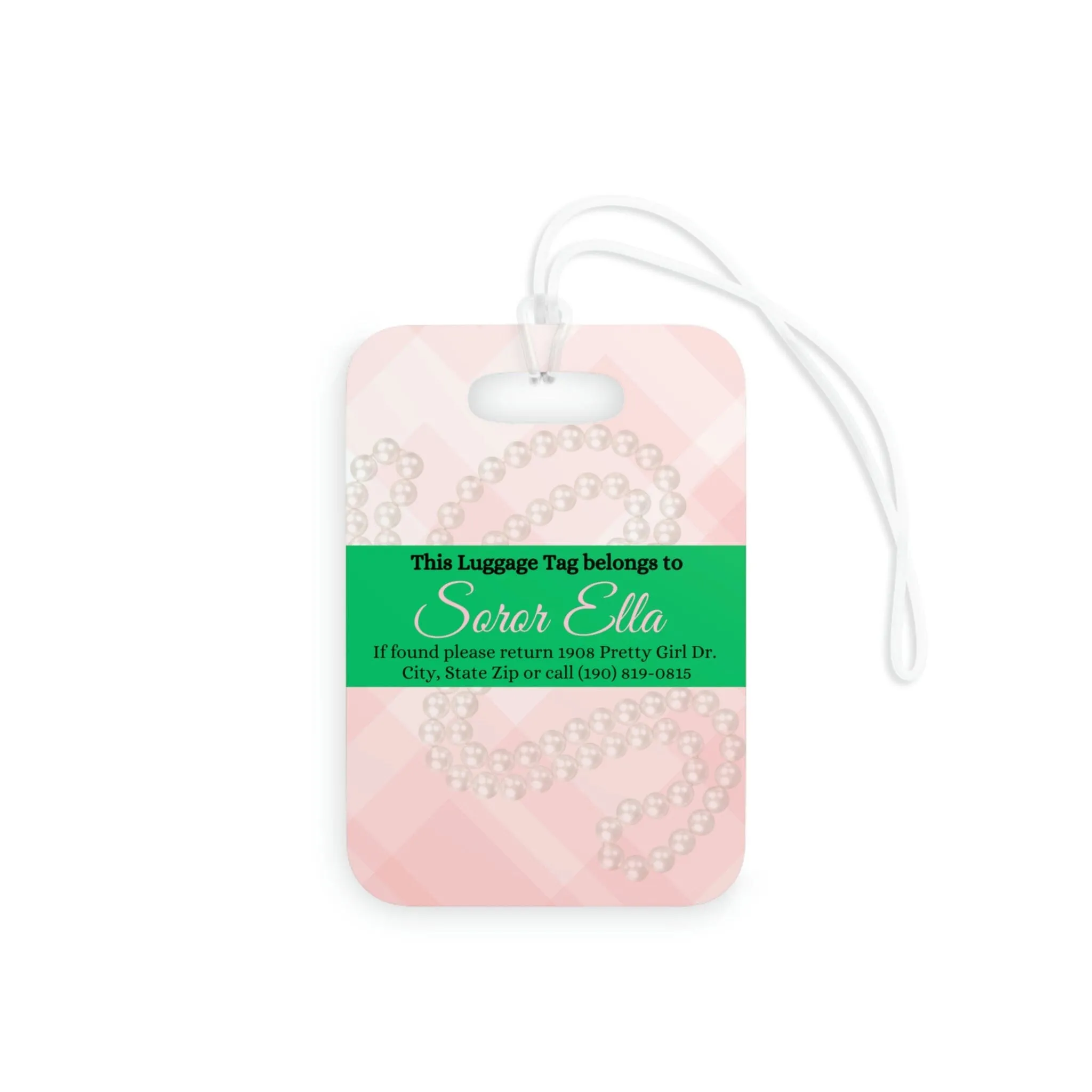 Pretty Girl Vibes Only Luggage Tag